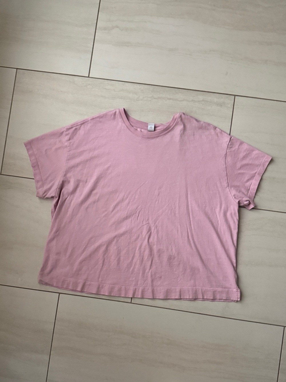Old Navy Light Pink Boxy Crewneck Tee